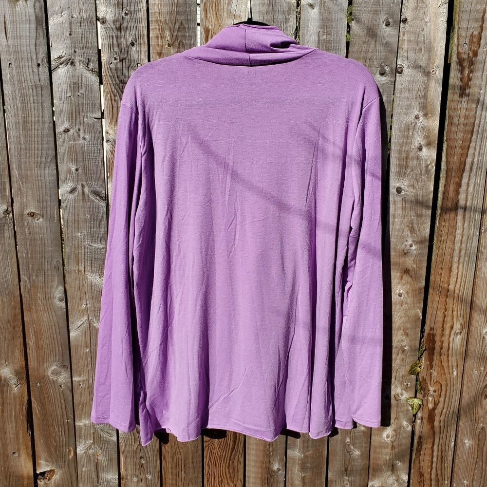 Purple Draped Front Tunic - Picture 6 of 8